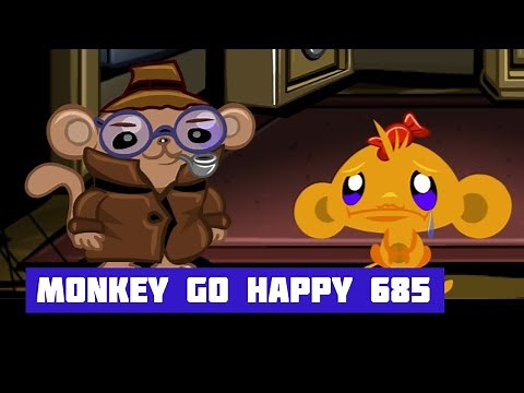 Monkey GO Happy: Stage 685 — Monk The Detective · Free Game · Walkthrough