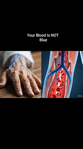 Your veins look blue… but your blood is red