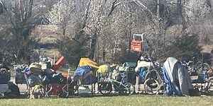 Homeless camp cleared behind Topeka Walmart