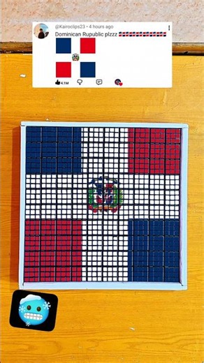 Creating Dominican Rupublic "🇩🇴" With Cubes 🤯😱 #viral #rubikscube #shorts 🤩🤩
