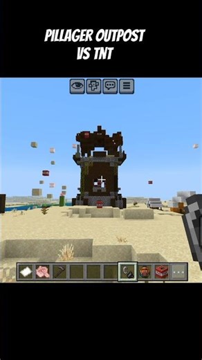 Pillager Outpost vs Tnt #minecraft #shorts