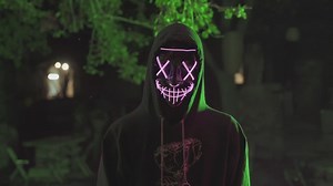 Halloween LED light mask - Free Stock Video