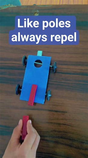 Magnetism: Attraction and Repulsion #like poles always repel #experiment #science #magnet #shorts