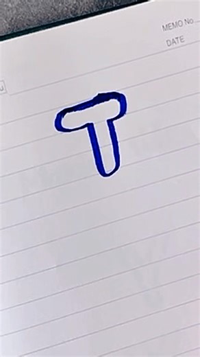 Unique calligraphy of T #art #satisfying #alphabets #short#craetive