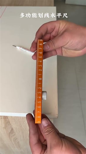 Multi-Functional Aluminum Scribing Level Tool 🔧 | Measure & Mark Easily #woodworking #tools #shorts