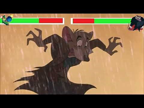 Basil vs Ratigan with healthbars