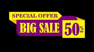 Download marketing vector discount sticker, motion design discount banner for free