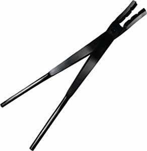 Simond Store 16" V-Bit Jaw Blacksmith Tongs - Forging Tools and Equipment for Beginner and Professional, Bladesmith, Blacksmith, Farrier - Forging Tongs for Knife Making