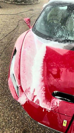 Ferrari F8 Spider Snow Foam Rinse… Pure Satisfaction 🫧🔥