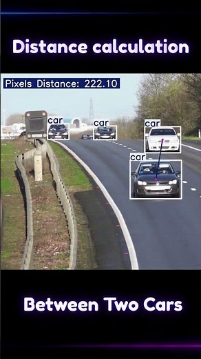 🚗 AI Detects Cars & Measures Distance | Real-Time Computer Vision Demo #shorts #Shorts