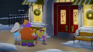 Umm, you can't park here! Read the sign! 🦌REINDEER ONLY🙄 See how well reindeer are at parallel parking in A Chuck E. Cheese Christmas - out on Prime Video and YouTube now!