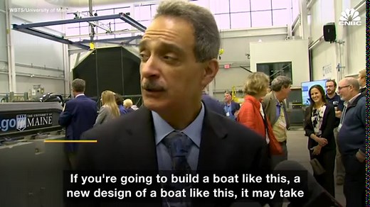 The first 3D-printed boat, 'built' by the world's largest 3D printer