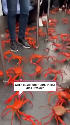 86K views · 84 reactions | Crab invasion turns subway rush hour into wild chaos 呂 | Mommy Needs Vodka | Facebook