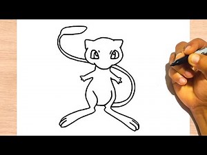 How to Draw Mew (Pokemon) easy - Drawing Step by Step
