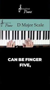 D Major Scale EASY Piano Tutorial