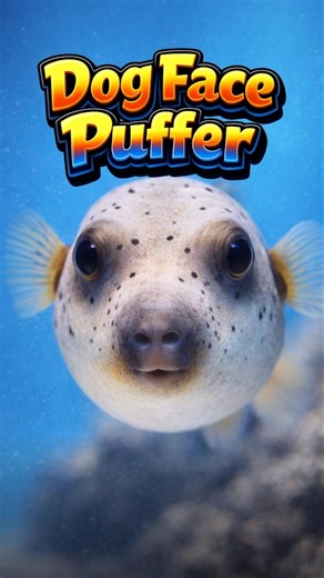 Dog Face Puffer: Puppy‑Dog Personality 🐡 #fish #reeftank #fishtank #aquarium #pufferfish #reef
