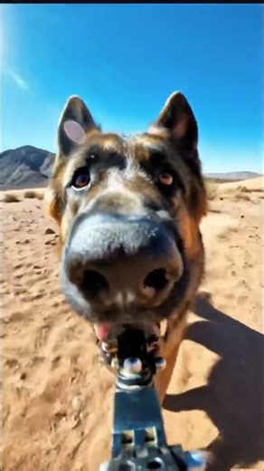POV: German Shepherd Explores the Desert 🌵🐕 | GoPro Dog Adventure
