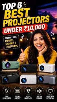 Top 6 Projectors Under ₹10,000 🔥 Best Budget Home Theater 2026 #bivusworld #shorts