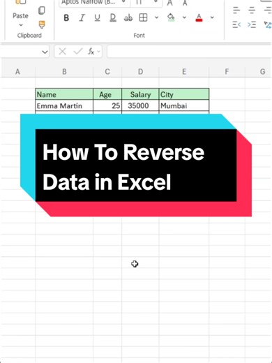 Master Excel: How To Reverse Data Effectively