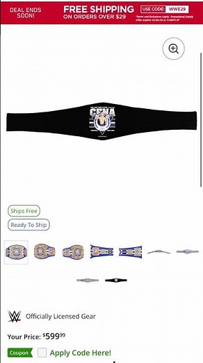 John Cena Farewell Tour 2025 Indianapolis Spinner Championship Title Belt Now Available! #shorts