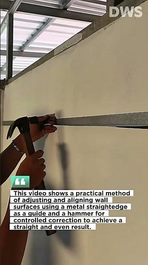 Smart Wall Alignment Trick Using Metal Straightedge and Hammer | Simple and Accurate Technique