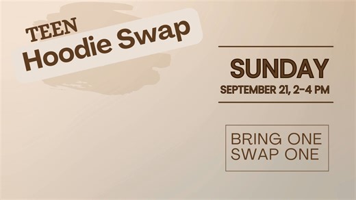 The Teen Hoodie Swap is Sunday, Sept 21, from 2-4 pm. Add something new to your closet! See you in the teen room! #Earthfriendly | Evergreen Park Public Library
