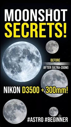 I shot the MOON with a Nikon D3500! 🌙📸 #shorts
