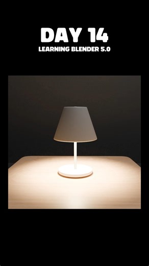 Day 14 learning blender, making a table lamp #3d #blender
