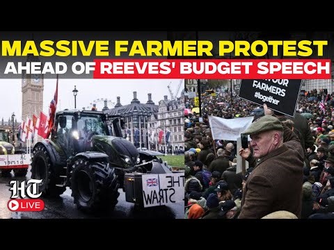 UK Farmer Protest Live | Farmers Take Over London With Tractors On UK Budget Day | Rachel Reeves