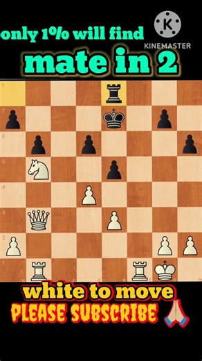 Mate in 2 ♟️ Only 1% Can Solve This 😳 #shorts