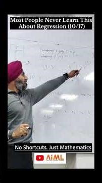 ML Math You Won’t Find on Indian YouTube #maths #ML #algorithm #aiml #regression #foryou #explore