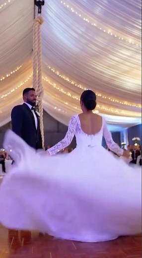 Bride's dramatic entrance moment #wedding #shorts