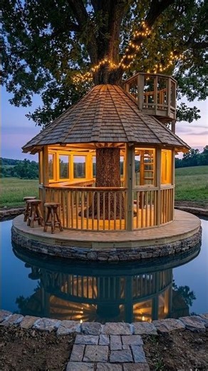 Amazing DIY Tree Deck Construction | Satisfying Build