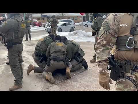 Bovino CBP Bust Windows, DRAG person Out of Car - Detainement in St Paul