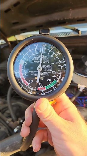 testing out fuel and vacuum pressure gauge.