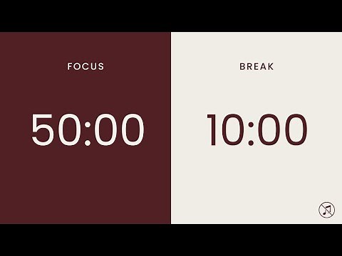 50/10 Pomodoro Timer | 3 x 50 min | Focus | Study | Reflection | Productivity