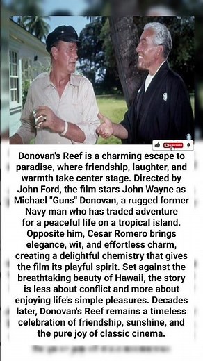 Why Donovan's Reef Is One of John Wayne's Happiest Films 🌴❤️ #shorts #viral #trending
