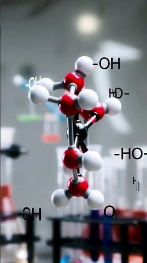 A 3D molecular model of alpha-D-glucose in a blurred laboratory setting.‪@studyworld-z5f‬