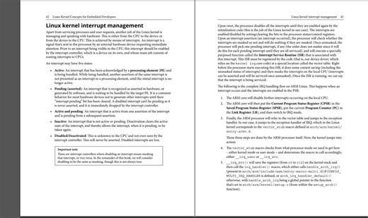 掌握Linux设备驱动程序开发 约翰·马迪厄 Linux内核中断管理 --除了服务进程和用户请求之外，Linux内核的另一项工作是管理硬件并与硬件对话。