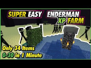 Minecraft Enderman Farm - Easy, Fast XP, 1 Hit (1.21+)