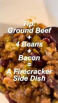 Calico Beans #easyrecipes #comfortfood #cooking #twosisterstips #calicobeans #sidedish