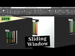 AutoCAD House Design (3D)- Part 6- 3D Window Design (Part 2: Sliding Window) (2021)