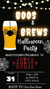 brews and boos video invite