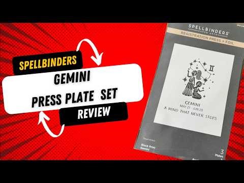 Spellbinders Zodiac Block Print Gemini Press plate set review