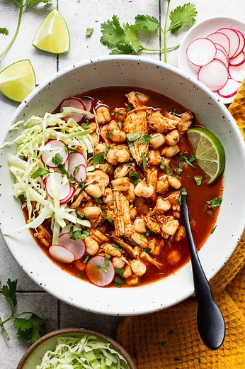 Easy Chicken Pozole - Isabel Eats