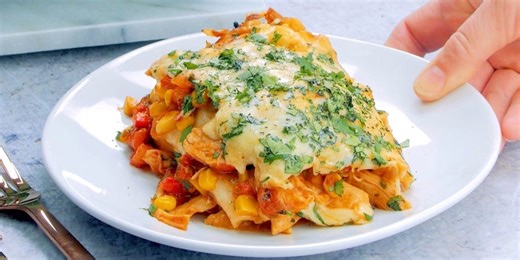 Chicken fajita lasagne recipe - a spicy twist on a classic
