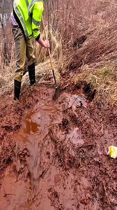 Blocked Culvert, Releasing Wall Of Orange Mud #CanalCleaning #RuralLife #OddlySatisfying #HeavyEquipment #FloodPrevention #SatisfyingVideo #MachineWork | Johnathon Schaden