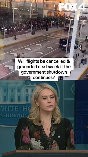 TRAVEL CHAOS AHEAD? White House Press Secretary Karoline Leavitt is sounding the alarm on holiday travel, warning that the ongoing government shutdown risks “significant flight delays, disruptions, and cancellations” at major airports. | FOX 4 News