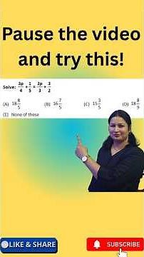 👉 3p/4 + 1/5 = ? 🤔 Try Solving This!