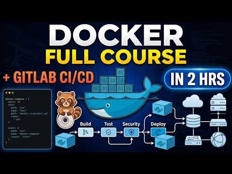 Docker Full Course with Gitlab CI CD | Learn Docker in 2 hrs